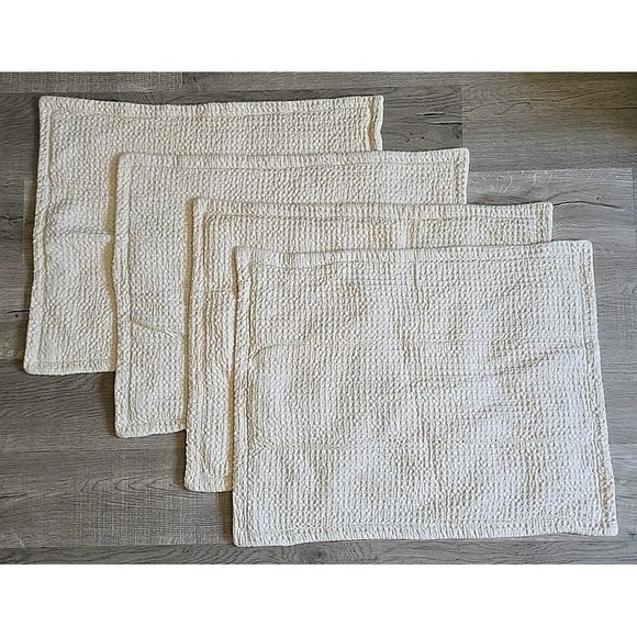 Beddys Other - Beddy's Luxe Seersucker Shams Covers Neutral Beige Thick Cotton Luxury Set Of‎ 4